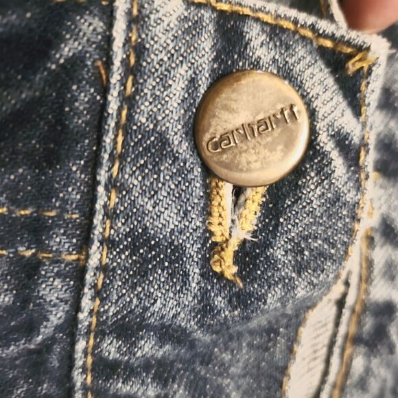 Carhartt Distressed Cotton Denim Jean Medium Wash - Picture 5 of 6